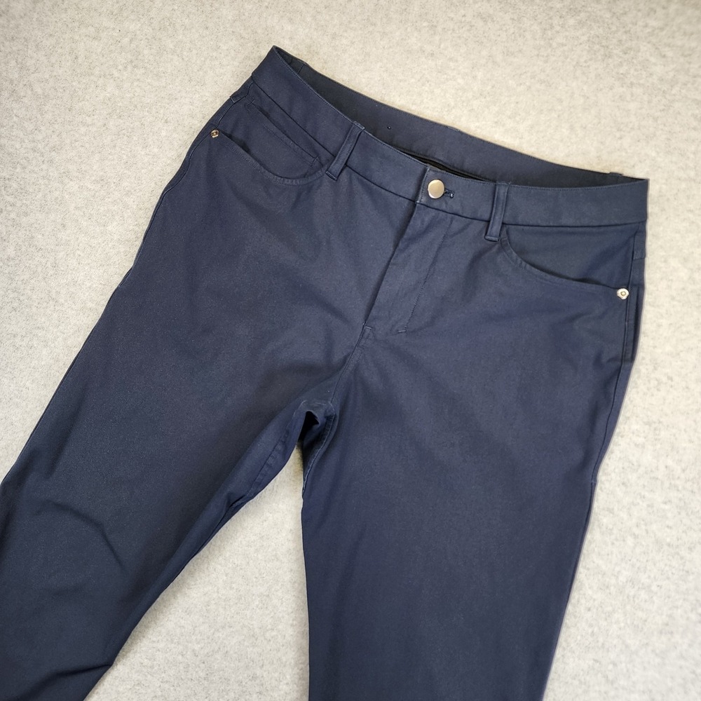 Lululemon ABC Pants Slim Fit 5 Pocket Warpstreme Men's 31x27 Chino Blue LM5AQRS